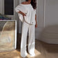 💕Beperkte uitverkoop 49% UIT💕 Casual One Shoulder Top & Pants Tweedelige Set voor dames