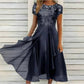 Elegante jurk met ronde hals voor dames