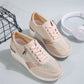 Casual Mesh Sneakers met Loopzool en Ritssluiting voor dames