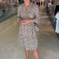 👗Dames Trendy Luipaardprint Jurk met V-hals en Losse Pasvorm