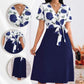 ⏳Time-limited Special⏰Women's Floral V-Neck Wrap Dress with Belted Waist👗