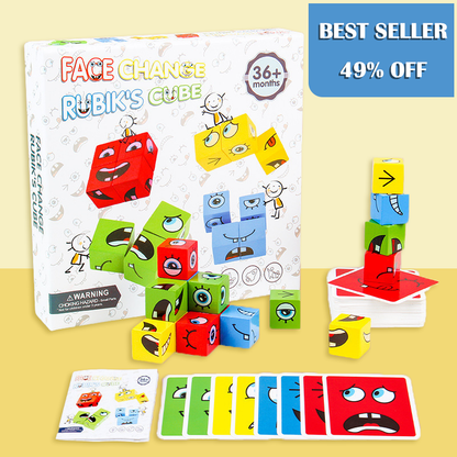 💖HETE VERKOOP 49% KORTING🎁5D Puzzel Educatief Gezichten Veranderend Familie Spel🧩