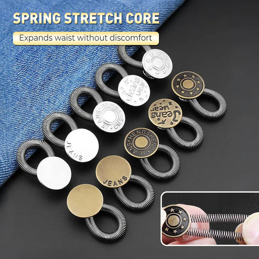 🔥Koop er 1 en krijg er 1 gratis 🏆Veerbelaste metalen tailleverlengingsknop voor jeans🔩👖