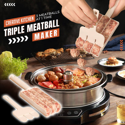 🍖 KOOP 1, KRIJG 1 GRATIS! 🧆 Drievoudige gehaktbalmaker – Gelijkmatige vorm, gemakkelijk te gebruiken en veelzijdig – Perfect voor gehaktballen, groenteballen en snacks ✨