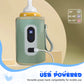 Draagbare waterdichte USB-babyflessenwarmer