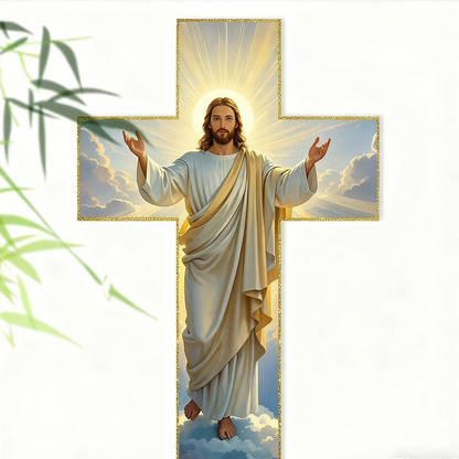 ✝️Laatste uur korting✨Retro wanddecoratie met Jezus Christus-kruis