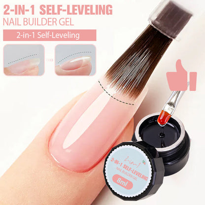 3-in-1 zelfnivellerende nagelverstevigende gel