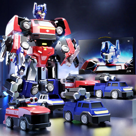 5-in-1 transformeerbare magnetische constructierobotspeelgoed