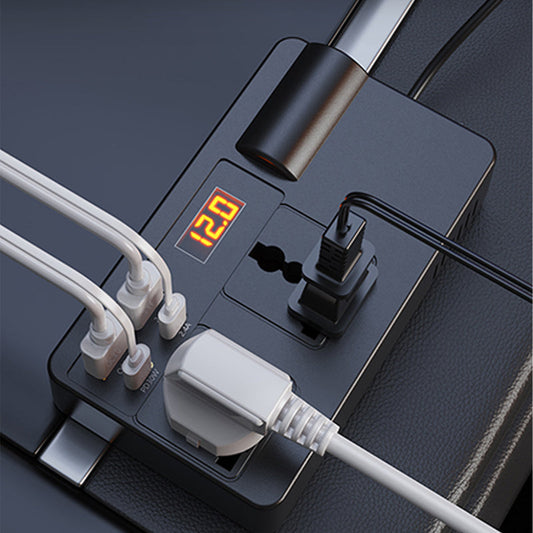 ⚡🔋Draagbare auto-omvormer 12V/24V naar 220V met digitaal display