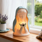 ✨ Elegant Religieuze LED Nachtlamp – Sculpturaal Ontwerp, Warme Ambient Licht & Batterijbedreven
