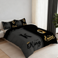 💥50% KORTING🔥 3-delige "King & Queen" dekbedovertrekset voor stellen - Elegant design & premium comfort✅✨