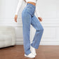 ⏰Nieuwe exclusieve flash sale 50% KORTING🔥Casual stretchjeans met hoge taille, meerdere zakken en wijde pijpen