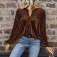 🔥🔥Nieuw binnen 50% KORTING🎁Elegante blouse met gerimpelde voorkant en lange mouwen