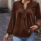 🔥🔥Nieuw binnen 50% KORTING🎁Elegante blouse met gerimpelde voorkant en lange mouwen