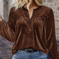 🔥🔥Nieuw binnen 50% KORTING🎁Elegante blouse met gerimpelde voorkant en lange mouwen