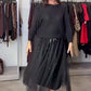 👗Damesmode gebreide top & mesh jurk 2-delige set