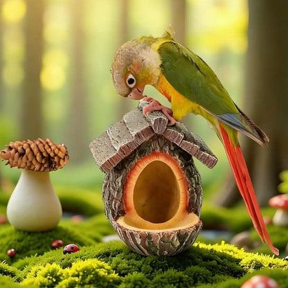 🔥 50% KORTING | Vogelvoederhuisje voor Buiten met Realistisch Boomstronkdesign Tuindecoratie & Vogelparadijs in één – Trek Meer Vogels naar je Tuin