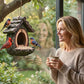 🔥 50% KORTING | Vogelvoederhuisje voor Buiten met Realistisch Boomstronkdesign Tuindecoratie & Vogelparadijs in één – Trek Meer Vogels naar je Tuin