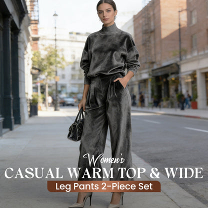 📢📢NU 50% KORTING! ⏳Dames casual warme top & wijde broek 2-delige set