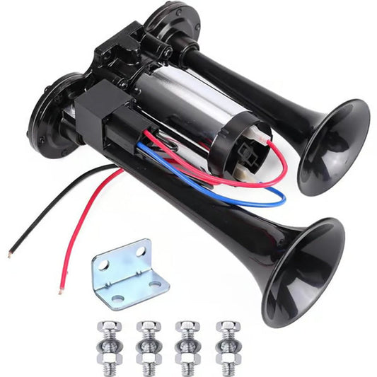 🎉Nieuwjaars Cadeau 50% KORTING!📢150dB Pneumatische Claxon (12V/24V Universeel) – Treinachtig Geluid Voor Vrachtwagens/Auto’s: Eenvoudig Te Installeren!