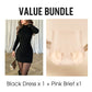 👗Dames gebreide geribbelde bodycon mini-jurk