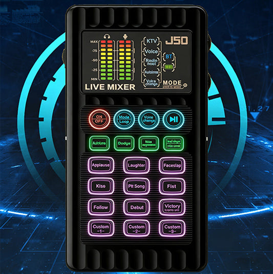 ✨🎤 Draagbare handheld live geluidskaart (stemvervormer): Multifunctionele effecten + ruisonderdrukking – stream overal!
