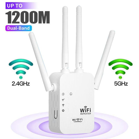 🎁🔥WiFi-versterker 2026, 1200 Mbps dual-band (5 GHz/2,4 GHz) signaalversterker, dekt 930 m² en 50 apparaten, repeater met ethernetpoort voor thuis, cadeaus