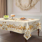🌸 Waterdicht Tafelkleed met Goudkleurige Rozen – Luxe Look, Dagelijks Beschermd | 50% Korting