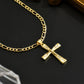 🔥 50% KORTING! ⏰ Goudkleurige Kruisbeeld Hanger Ketting – Gedetailleerd INRI Ontwerp, Verstelbare Figaro Ketting & Dagelijkse Geloof Sieraden ✝️✨