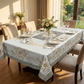 Elegant waterdicht tafelkleed met reliëf en bloemenmotief 💮