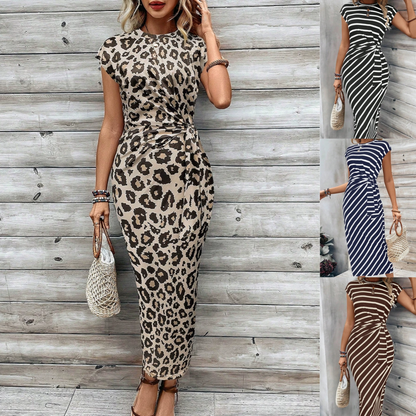 🔥LAATSTE DAG UITVERKOOP 50% KORTING!!💕Elegante jurk met strikceintuur voor dames