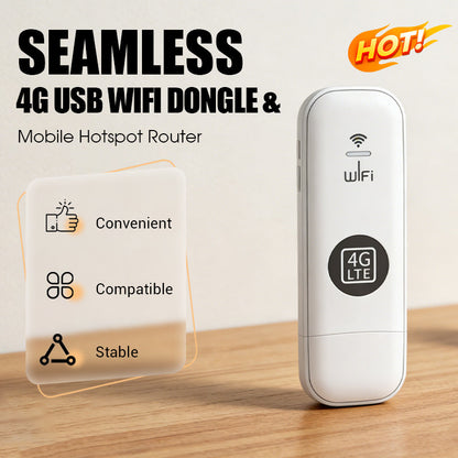 🎁2026 Nieuw binnen 50% KORTING💥Draagbare 4G USB WiFi-dongle & mobiele hotspotrouter