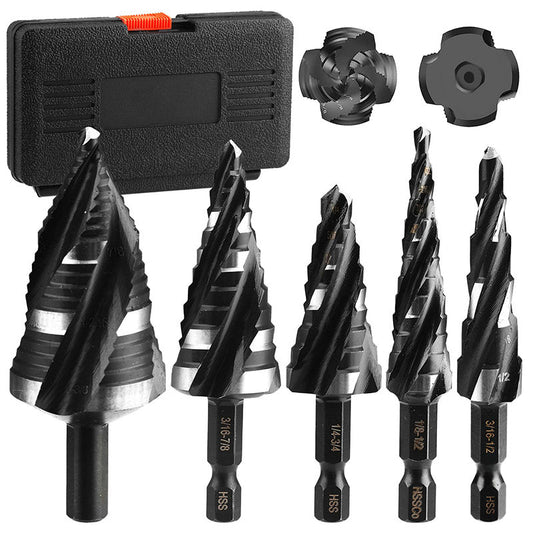 🧰5-delige HSS trapboorset voor metaal