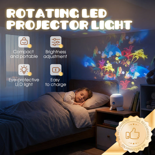🥳 2026 IN DE AANBIEDING – 50% KORTING! 💥🎉 Dynamische roterende LED-projectielamp – automatisch roterend dynamisch effect, helder & zacht licht, breed toepasbaar voor feestjes en huisdecoratie ✨