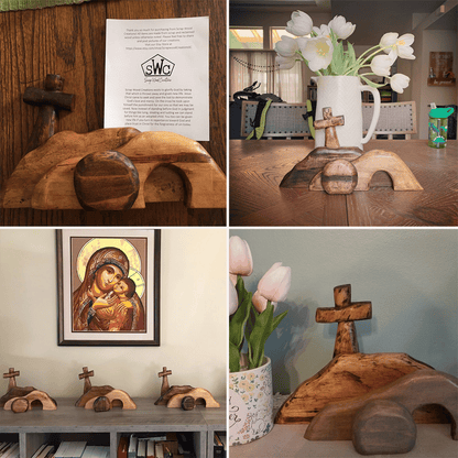 🐣 Houten Paastableau 50% korting, uniek & gelovig! ✝️✨