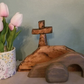 🐣 Houten Paastableau 50% korting, uniek & gelovig! ✝️✨