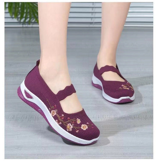 Casual schoenen van gebreide, ademende stof met zachte zool