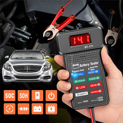 🔋 12V Accutester Multifunctioneel Diagnostisch Apparaat voor Autostartaccu's – Nauwkeurige Test van Spanning, Startstroom en Accuconditie