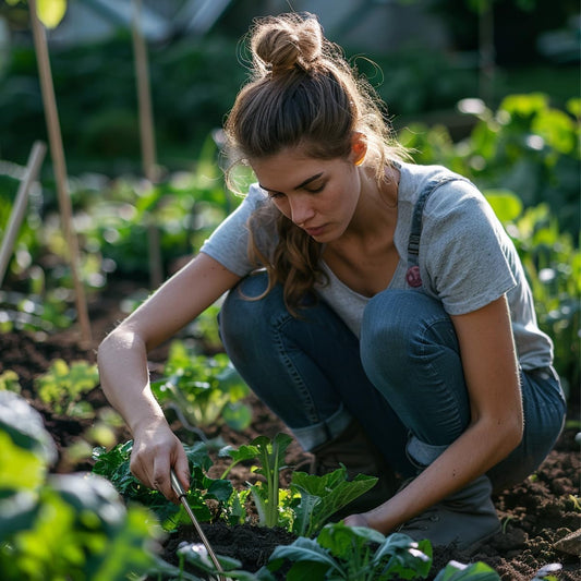 🌿🔨 Robuuste roestvrijstalen tuinschoffel - handbediende onkruidverwijdering, ideaal voor het losmaken van de grond en het verwijderen van wortels