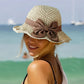 🎀 50% KORTING 👒 | Strohoed met retrostrik – Opvouwbaar & Ademend voor de zomer