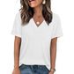 Dames V-hals Korte Mouw Casual T-shirt