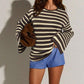 🔥50% KORTING🎉Casual oversized gestreepte top voor dames