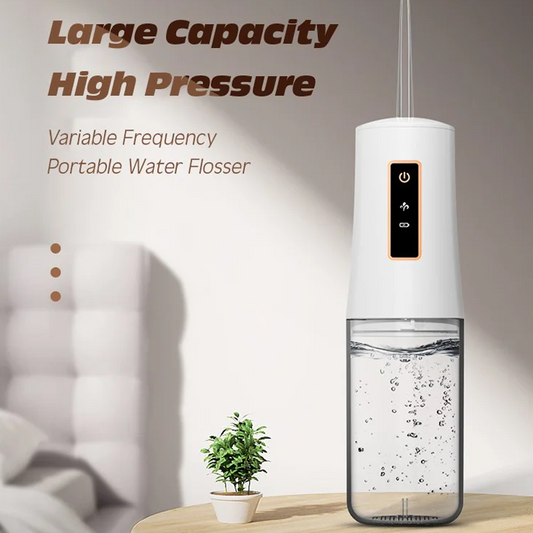 Draagbare waterflosser met instelbare frequentie