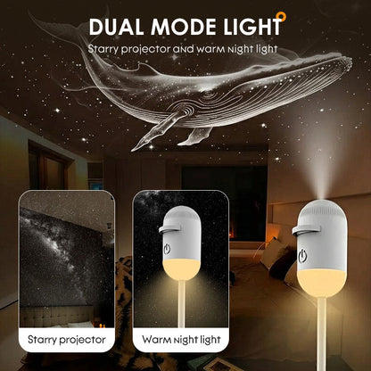 ✨🌌 2-in-1 Sterrenhemelprojector en Nachtlampje 💡🌙