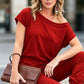 🎁 50% KORTING op de nieuwe collectie van 2026 💥 Casual jumpsuit met blote schouders en korte mouwen voor dames