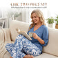 🥳 2026 MEGA-UITVERKOOP: 53% KORTING! 🥳 💞Dames set: blouse met V-hals en bedrukte broek met wijde pijpen