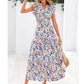 🌸50% KORTING!✨ Dames Bloemenprint Jurk met Vlindermouwen