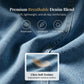 👗 NU 50 % KORTING! 🌸Denimjurk met korte mouwen en V-hals voor dames