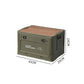 🌞 50% Korting!🏕️Inklapbare Camping Opbergbox met Houten Deksel – 30L Organizer en Tafel in Eén