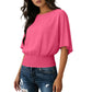 👚Damestop met dolmanmouwen en geplooide taille